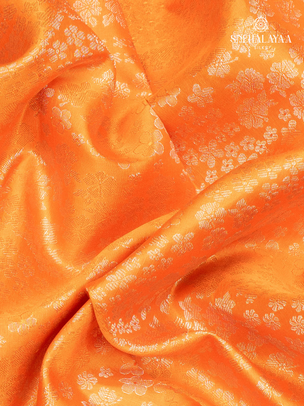 Orange Kanjivaram Silk Saree